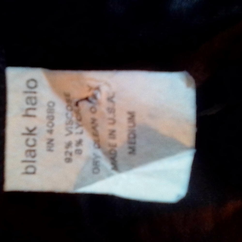 "Black Halo" Med black Halter top. Silver designed back. - Picture 5 of 7